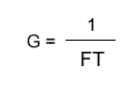 G equals 1 over FT